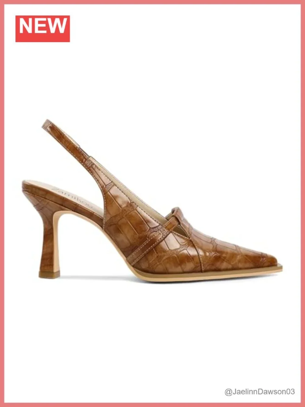 Women Slingback Stiletto Heels Pointed Toe Pump 3.5 Inch